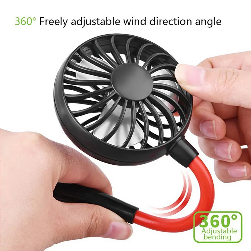 Foldable neck Fan with Light