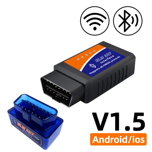 OBD2 Scanner ELM327 Car Diagnostic Detector Code Reader Tool V1.5 WIFI Bluetooth OBD 2 for IOS Android Auto Scan Repair Tools