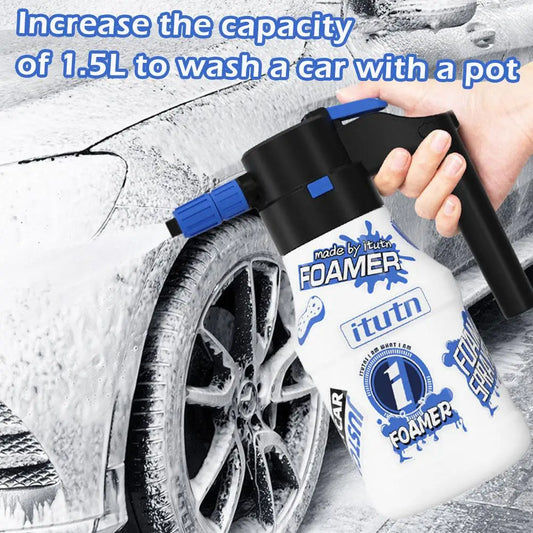 Electric Foam Sprayer 1.5L Foam Generator For Car Wash 2600mAh Lithium Battery Foam Lance Endurance Car Wash Towel Foam Wash