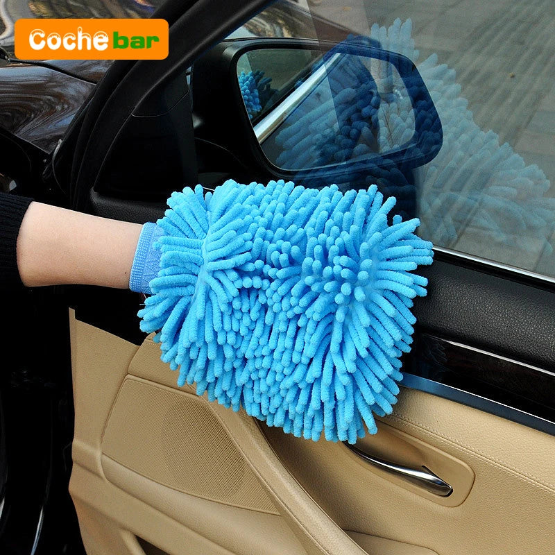 Car Wash Gloves Chenille Glove Plush Rags Thickened double-sided Car Supplies Cleaning Tools Auto Acessories Car Detailing