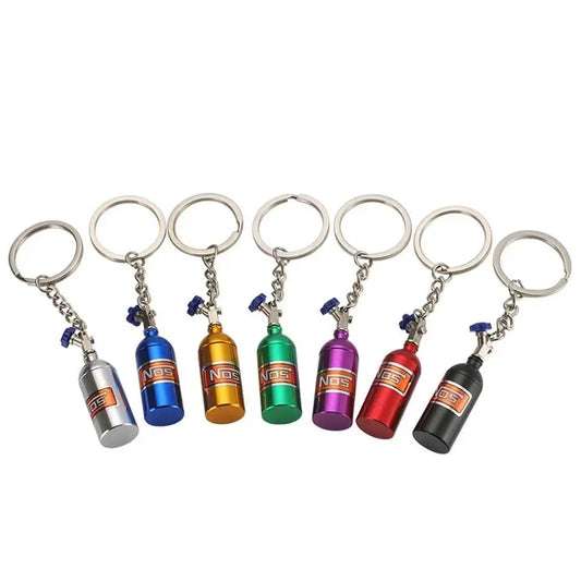 NOS Miniature Nitrous Bottle Keychain Pendant