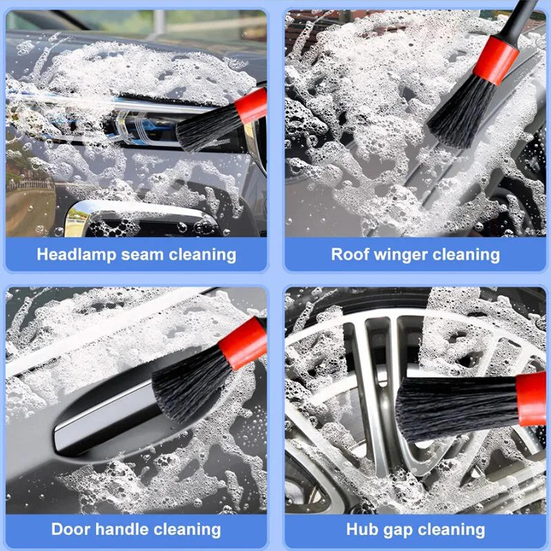 Set of 17Pcs Brushes, towels and sponges for Car Cleaning