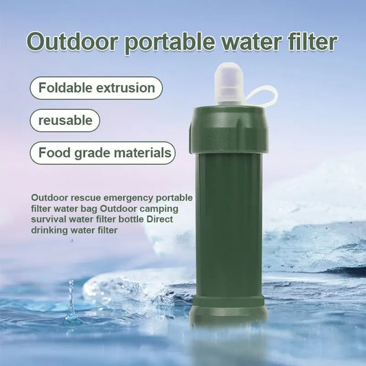 Survival Water Purifier Survival Water Filter 0.01 Micron Survival Water Purifier Emergency Outdoor Water Filter Straw For Storm