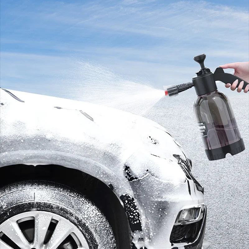 SEAMETAL 2L Hand Pump Foam Sprayer Pneumatic Washer Foam Snow Foam High Pressure Car Wash Spray Bottle for Car Home Cleaning